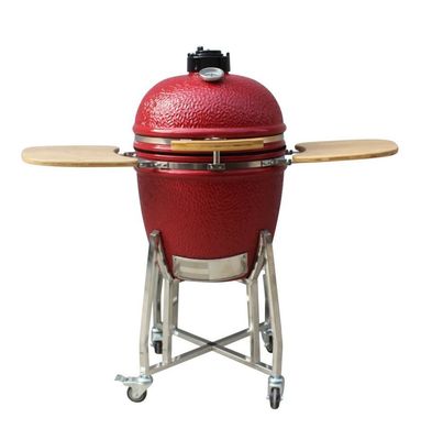 Высокая степень гриля Kamado 22 дюймов гриля угля огнестойкости цвет на открытом воздухе красный
