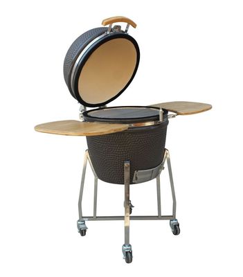 Высокая степень гриля Kamado 22 дюймов цвет серого цвета гриля угля огнестойкости на открытом воздухе