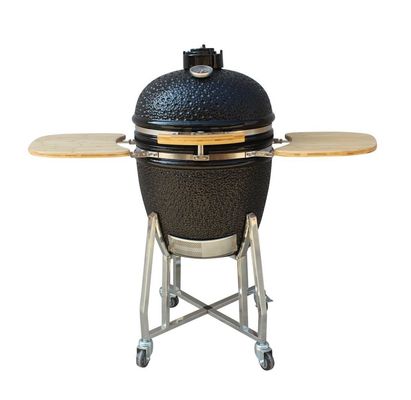 На открытом воздухе уголь высокая степень гриля Kamado 22 дюймов чернота огнестойкости сияющая