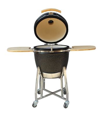 На открытом воздухе уголь керамическое Kamado жарит нержавеющую сталь цвета черноты 22 дюймов