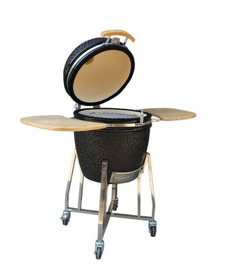 На открытом воздухе уголь высокая степень гриля Kamado 22 дюймов чернота огнестойкости сияющая