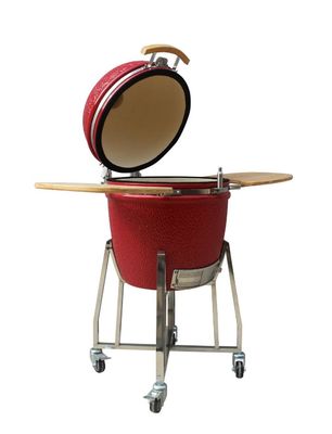 Высокая степень гриля Kamado 22 дюймов гриля угля огнестойкости цвет на открытом воздухе красный