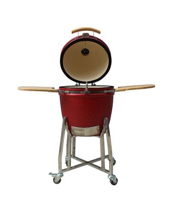 Красный цвет керамическое Kamado жарит муллит на открытом воздухе угля 22 дюймов теплостойкий